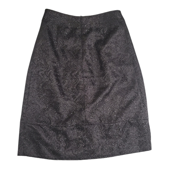 Miz Wear Black Brocade Front Pleated Skirt A-line Size 4 * - Picture 2 of 3